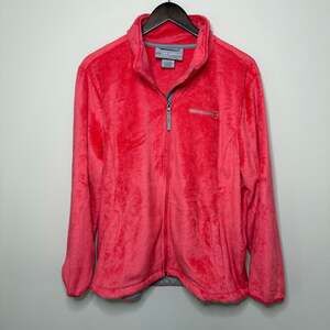 Free Country Pink Fuzzy Plush Full Zip Fleece Jacket 2XL